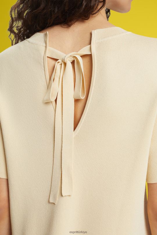elbiseler Esprit pileli peplum elbise kum kadınlar FPP26489