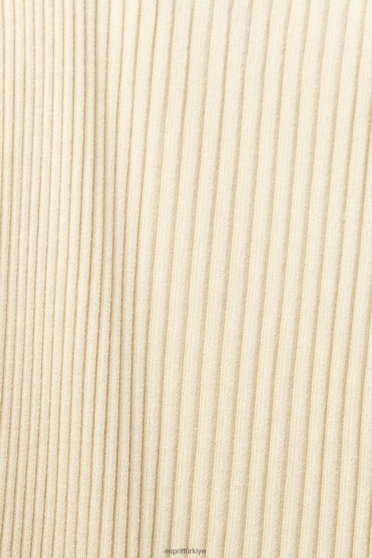 elbiseler Esprit pilili askılı elbise kum kadınlar FPP26492