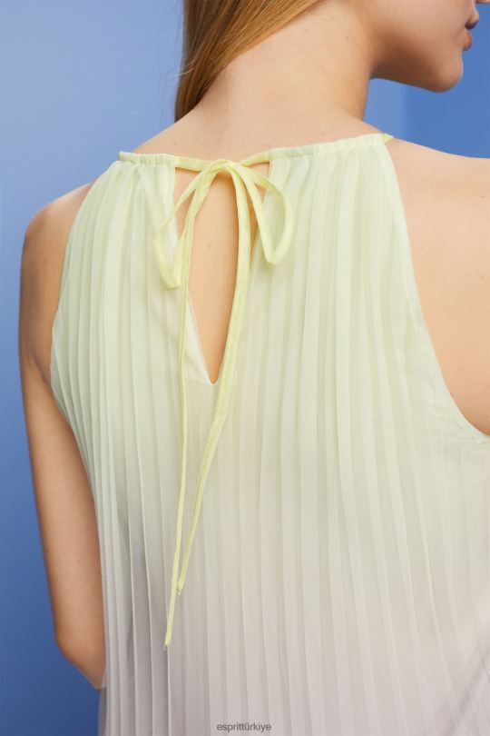 elbiseler Esprit plisse mini elbise menekşe kadınlar FPP26134