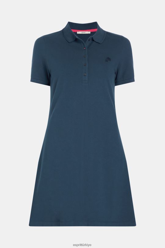 elbiseler Esprit yunus tenis kulübü klasik polo elbise Donanma kadınlar FPP26506