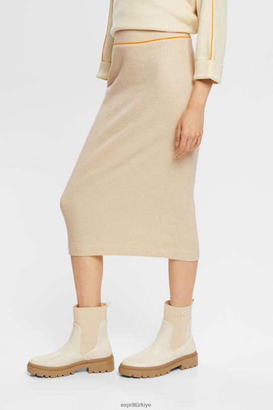 etekler Esprit kaburga örgülü kalem etek buz kadınlar FPP26432