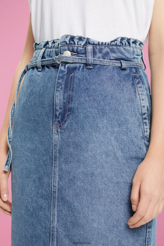 etekler Esprit kese kağıdı belli denim etek mavi ışık yıkama kadınlar FPP26430