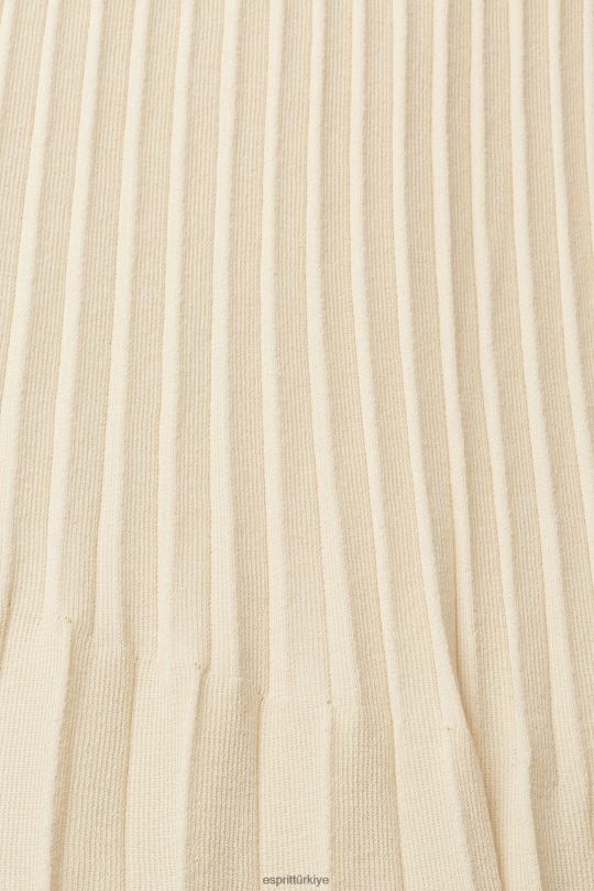 etekler Esprit pilili midi etek kum kadınlar FPP26483