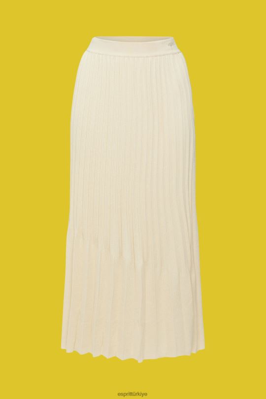 etekler Esprit pilili midi etek kum kadınlar FPP26483