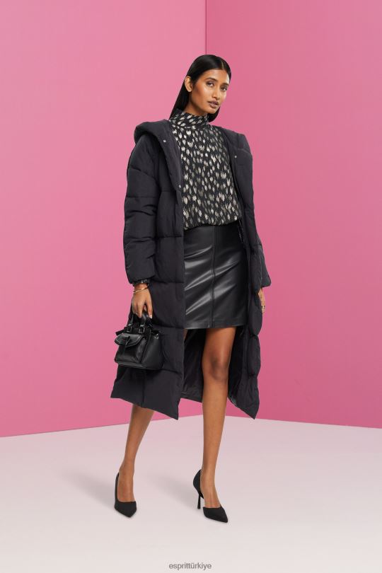 etekler Esprit suni deri mini etek siyah kadınlar FPP26400