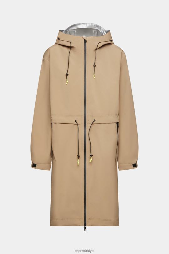 Kabanlar Esprit kapüşonu ipli yağmurluk deve kadınlar FPP26306