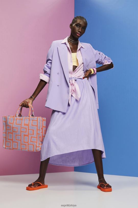 Kabanlar Esprit kruvaze blazer lavanta kadınlar FPP26256