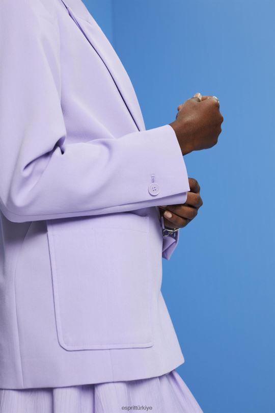 Kabanlar Esprit kruvaze blazer lavanta kadınlar FPP26256