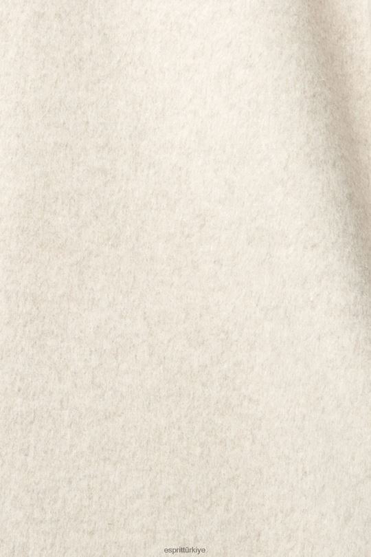 Kabanlar Esprit yün karışımı ceket krem bej kadınlar FPP26561