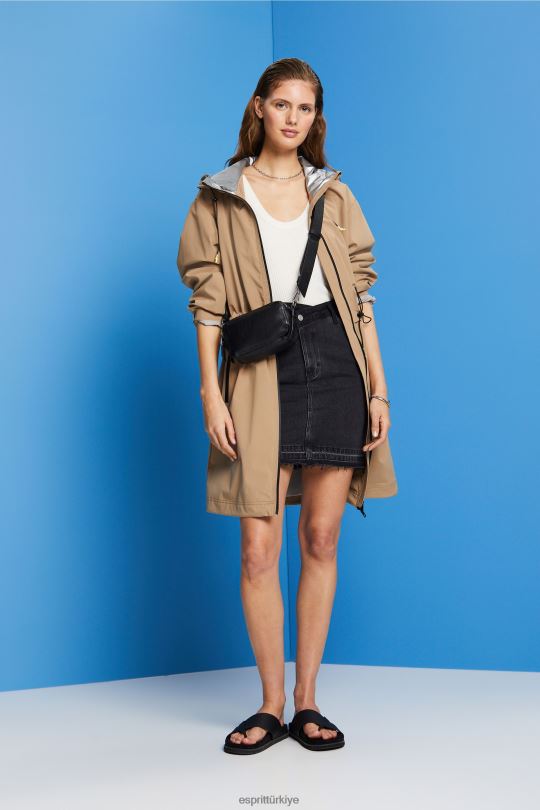 kazak Esprit fitilli, kolsuz kazak, keten karışımlı Beyaz kapalı kadınlar FPP26108