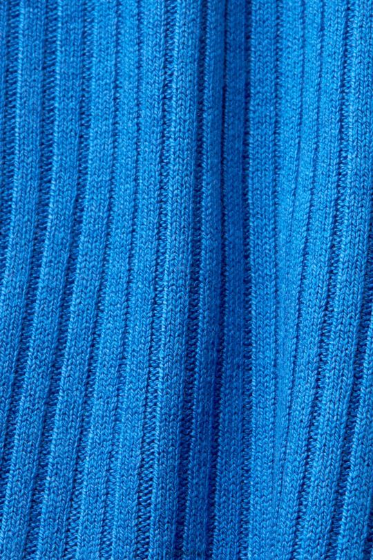 kazak Esprit fitilli, kolsuz kazak, keten karışımlı açık mavi kadınlar FPP26109