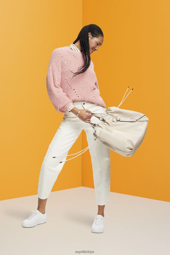 kazak Esprit kablo örgü kazak pembe kadınlar FPP26273