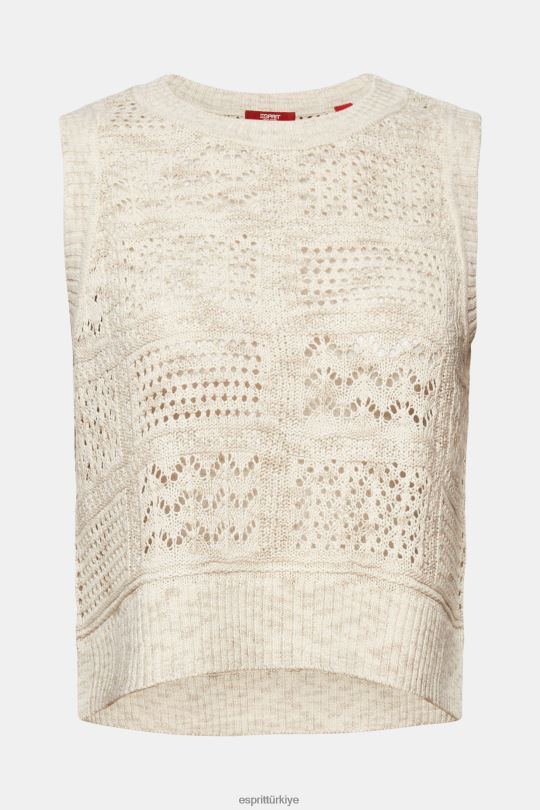 kazak Esprit kolsuz kazak kum kadınlar FPP267