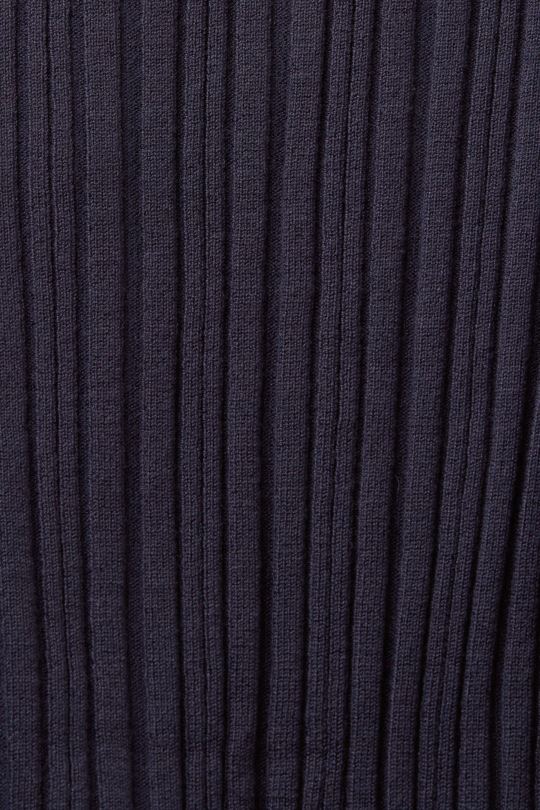 kazak Esprit önden düğmeli örgü polo üst petrol mavisi kadınlar FPP2622