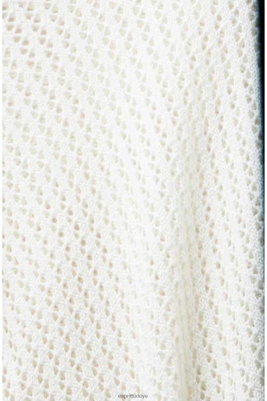 kazak Esprit organik pamuktan yapılı kazak Beyaz kapalı kadınlar FPP26275