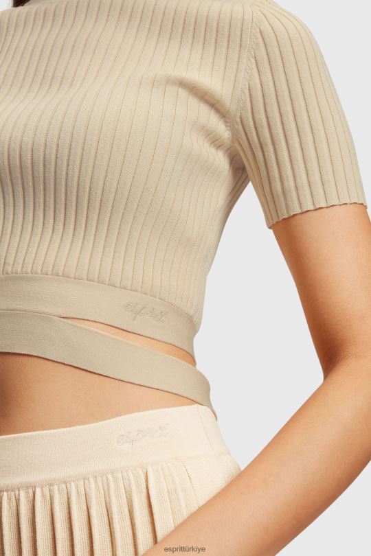 kazak Esprit pilili üst kum kadınlar FPP26376