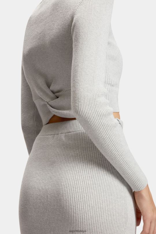 kazak Esprit sırtı bükülmüş metalik kazak beyaz kadınlar FPP26357