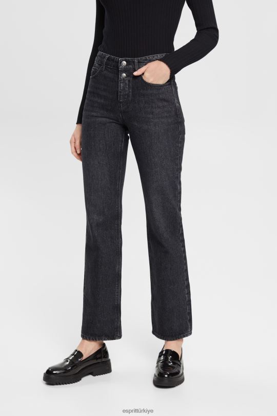 kot Esprit batı çizme kesim kot pantolon gri koyu yıkama kadınlar FPP26450