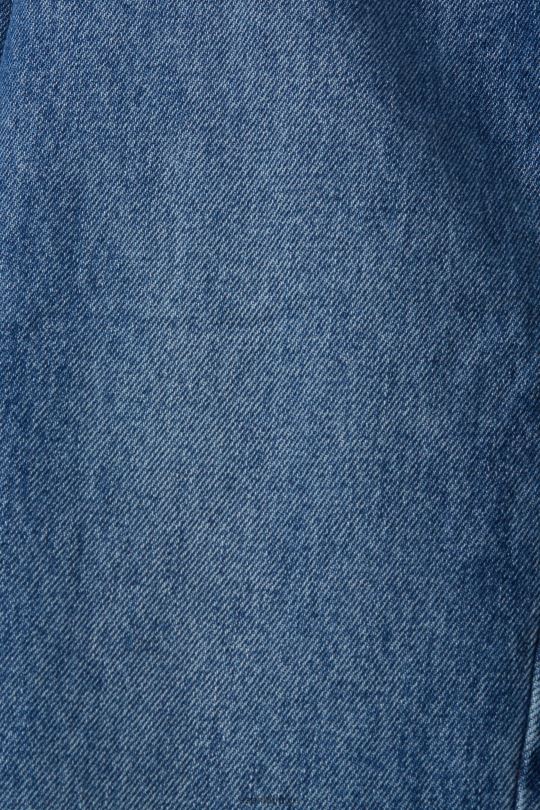 kot Esprit kısaltılmış geniş streç kot pantolon mavi orta yıkama kadınlar FPP26451