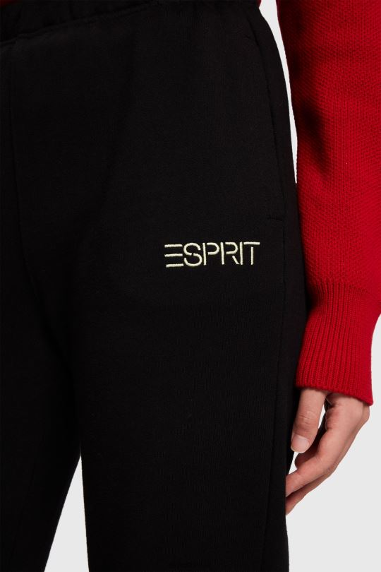 pantolon ve pantolon ESPRIT x Rest & Recreation kapsül eşofman altı siyah kadınlar FPP26477