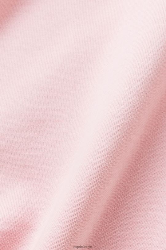 pantolon ve pantolon Esprit logolu eşofman altı, organik pamuk pastel pembe kadınlar FPP266