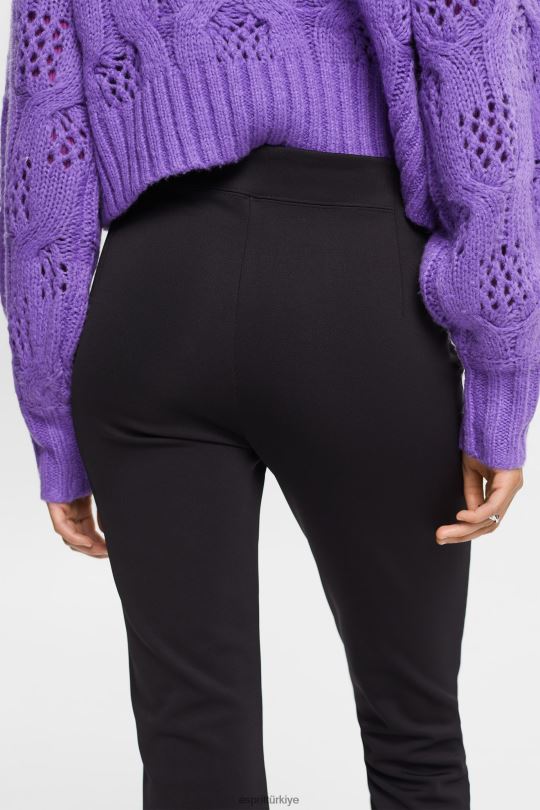 pantolon ve pantolon Esprit tekme alevli pantolon siyah kadınlar FPP26440
