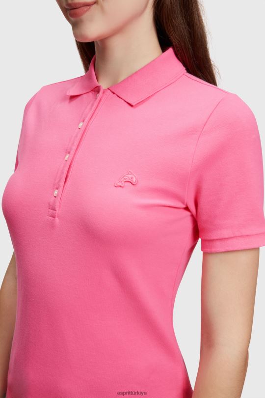 polo Esprit yunus tenis kulübü klasik polo pembe kadınlar FPP26499