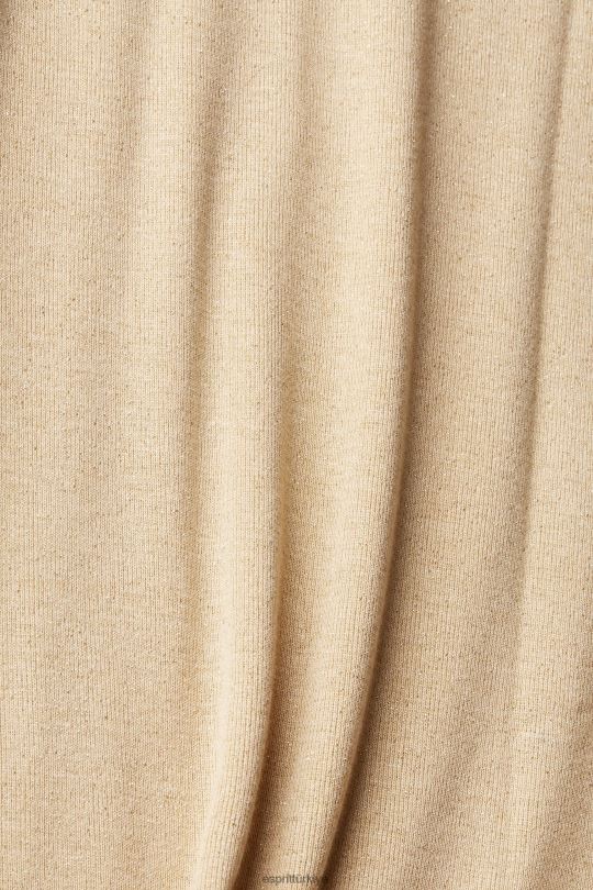 tankı Esprit kolsuz parıltılı üst altın kadınlar FPP26404