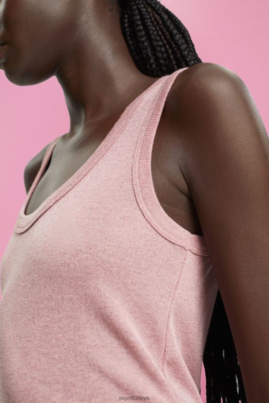 tankı Esprit kolsuz parıltılı üst kızarmak kadınlar FPP26403