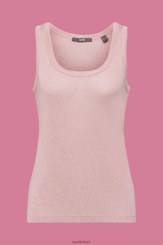 tankı Esprit kolsuz parıltılı üst kızarmak kadınlar FPP26403