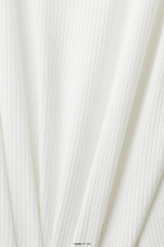 tankı Esprit nervürlü tank top Beyaz kapalı kadınlar FPP26301