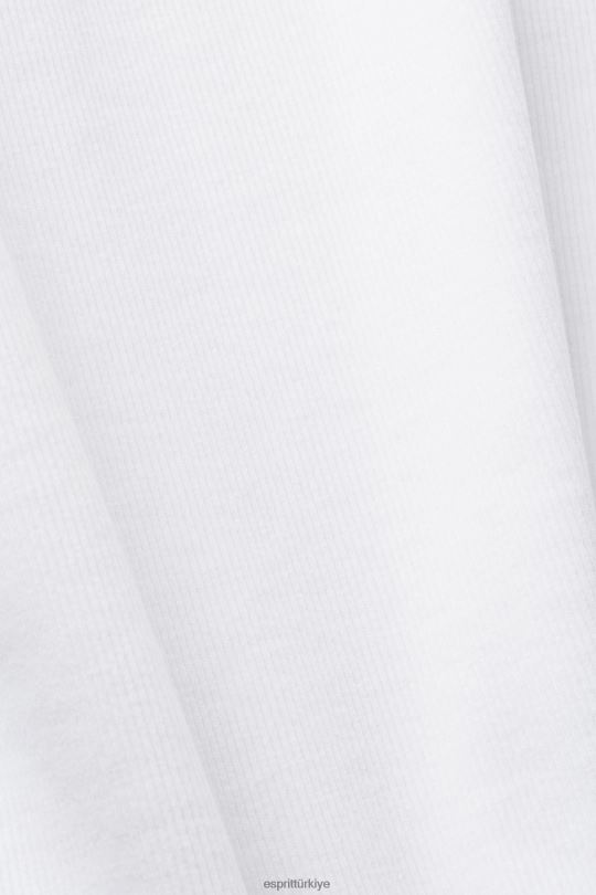 tankı Esprit nervürlü tank top beyaz kadınlar FPP26281
