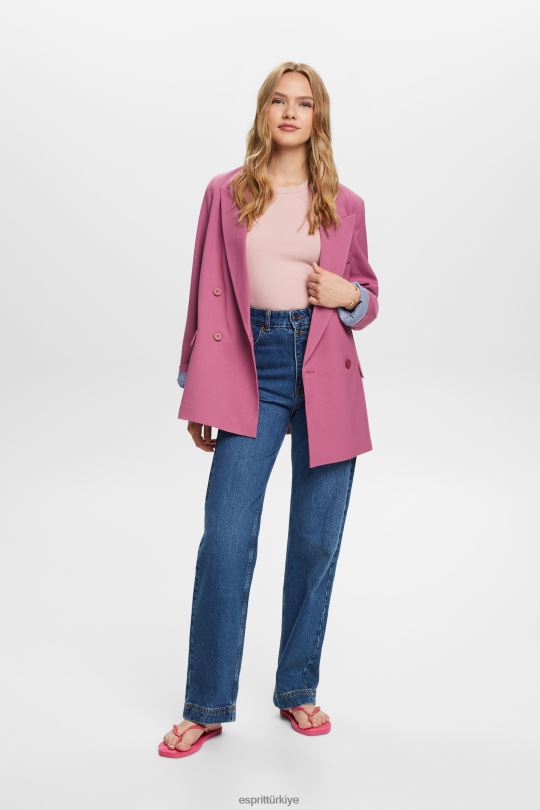 tankı Esprit nervürlü tank top eski pembe kadınlar FPP2614