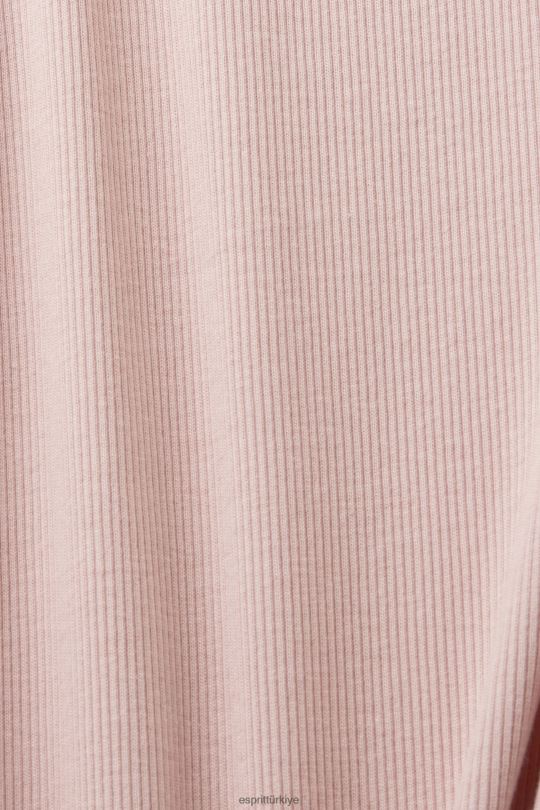 tankı Esprit nervürlü tank top eski pembe kadınlar FPP2614