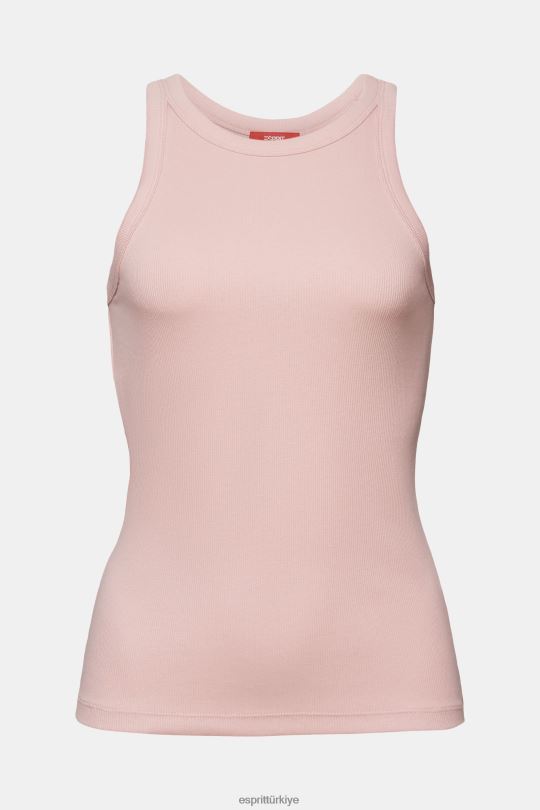 tankı Esprit nervürlü tank top eski pembe kadınlar FPP2614