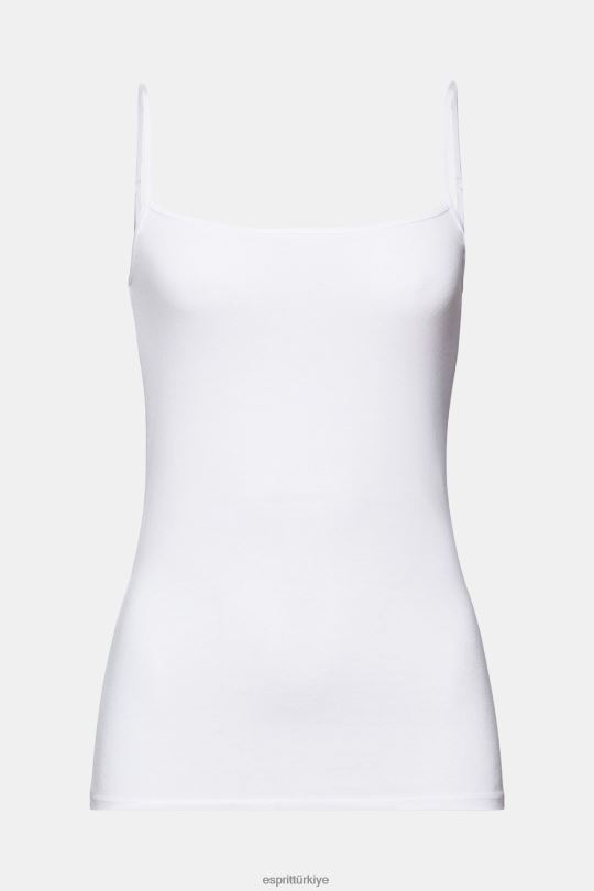 tankı Esprit spagetti askılı tank top beyaz kadınlar FPP2636