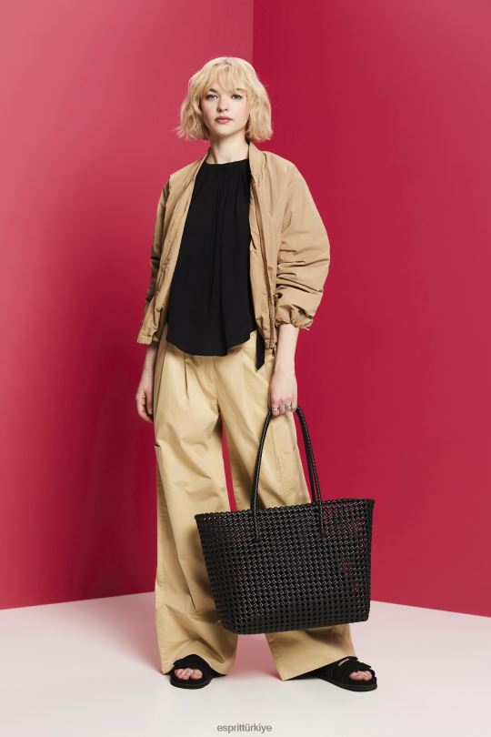 tepe Esprit boyundan bağlamalı üst siyah kadınlar FPP26223