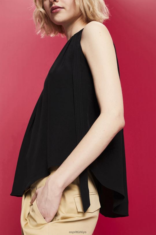 tepe Esprit boyundan bağlamalı üst siyah kadınlar FPP26223