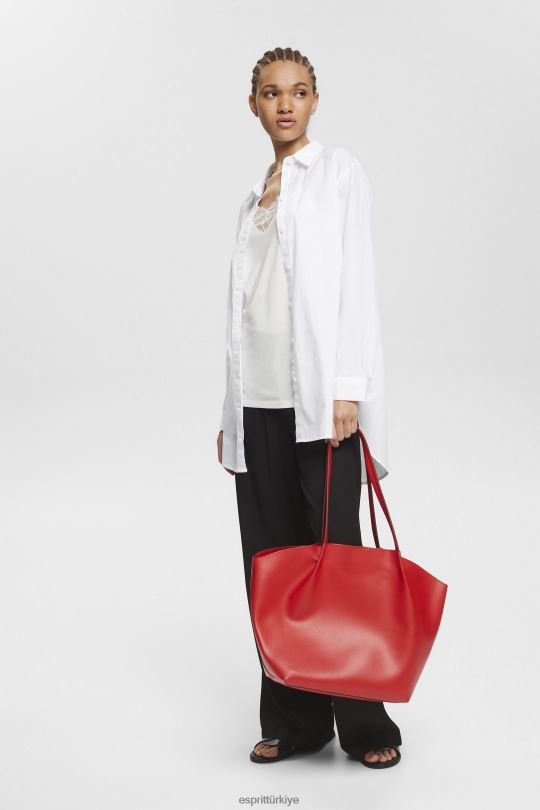 tepe Esprit dantelli üst, lenzing ecovero Beyaz kapalı kadınlar FPP26243