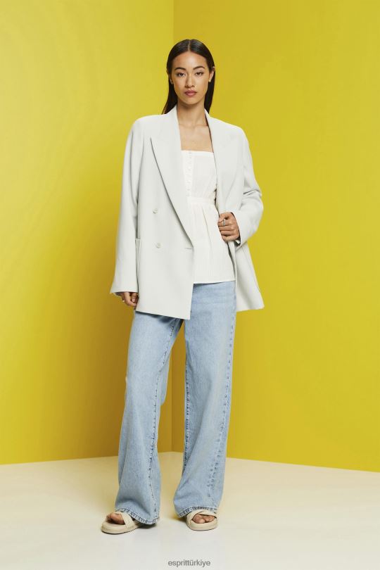 tepe Esprit dokulu cami üst beyaz kadınlar FPP26224