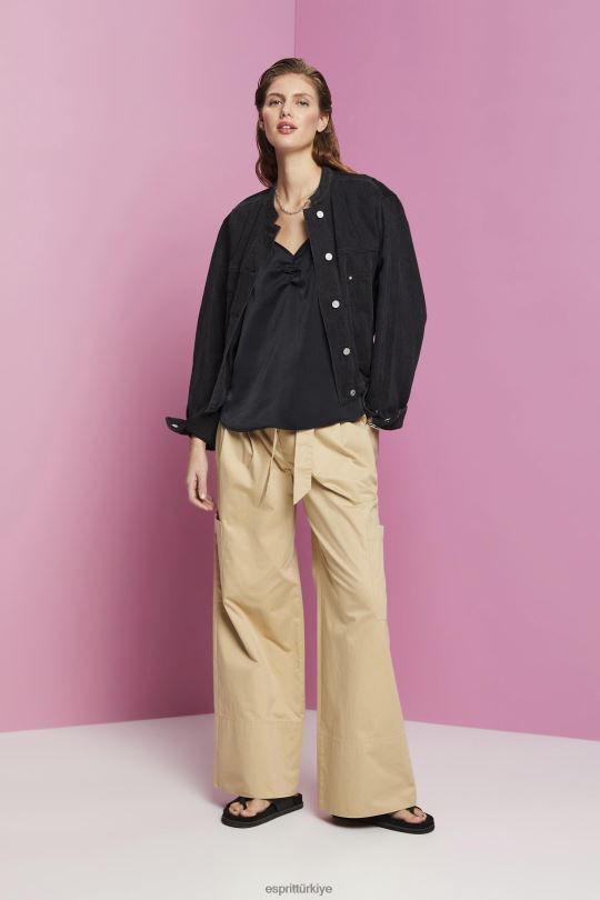tepe Esprit saten askılı üst siyah kadınlar FPP26354