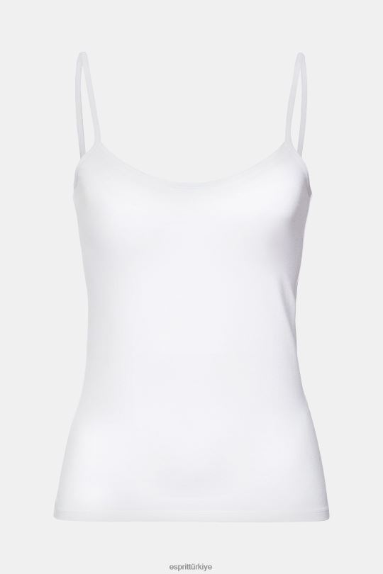 tepe Esprit spagetti askılı üst, lenzing ecovero beyaz kadınlar FPP26518