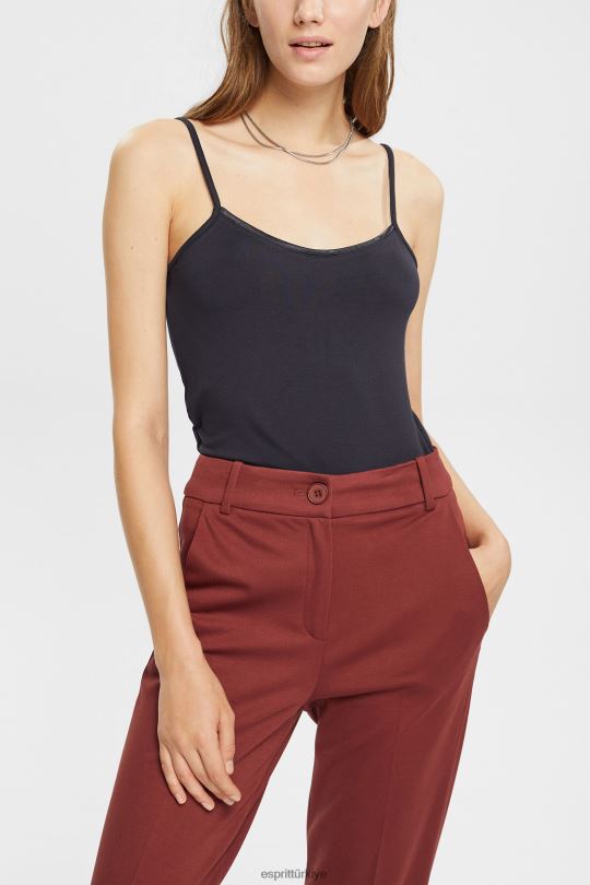 tepe Esprit spagetti askılı üst, lenzing ecovero siyah kadınlar FPP26517