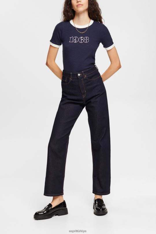 tişörtler Esprit baskı tişört Donanma kadınlar FPP26543