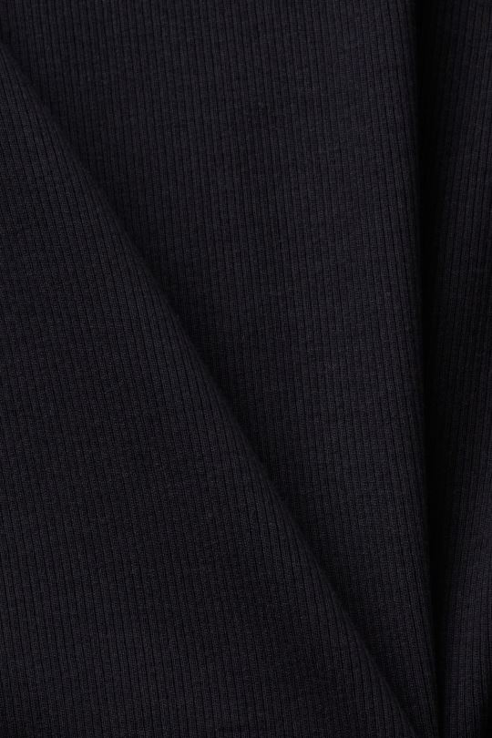 tişörtler Esprit fitilli jarse tişört siyah kadınlar FPP261