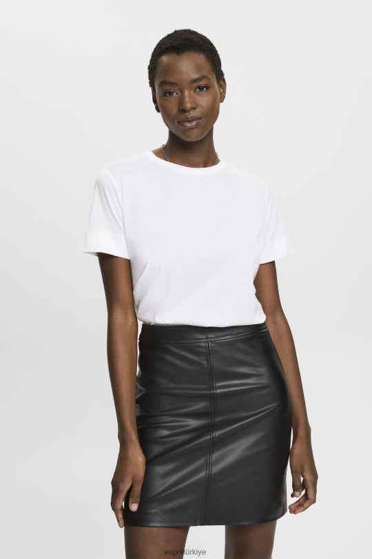 tişörtler Esprit göğüs baskılı tişört beyaz kadınlar FPP26316