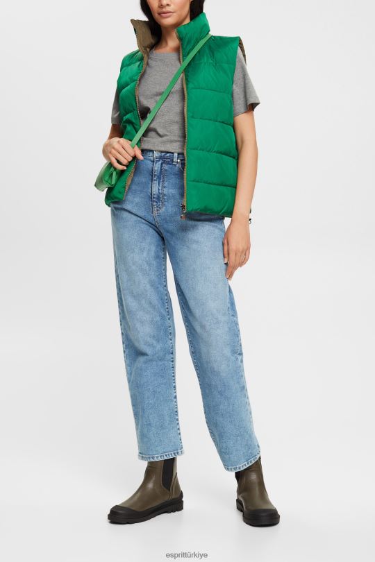 tişörtler Esprit işlemeli tişört orta gri kadınlar FPP26528