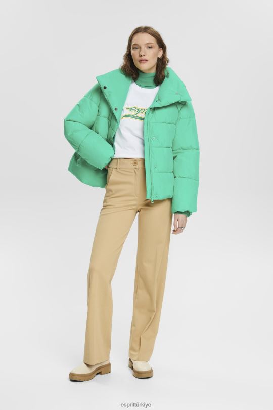 tişörtler Esprit logo baskılı pamuklu tişört beyaz kadınlar FPP26142