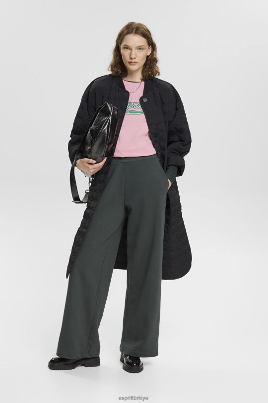 tişörtler Esprit logo baskılı pamuklu tişört pembe kadınlar FPP26146