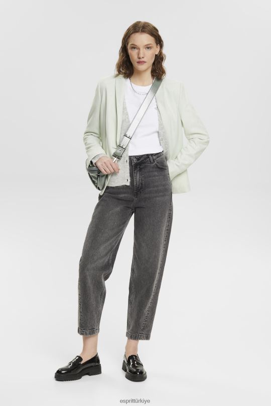 tişörtler Esprit logo işlemeli pamuklu tişört beyaz kadınlar FPP26147